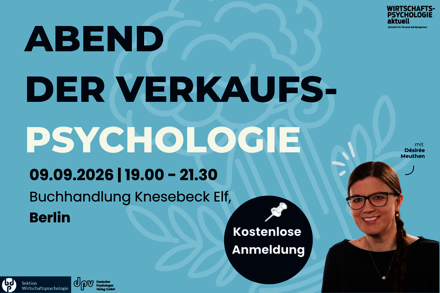 Abend der Verkaufspsychologie Abend der Verkaufspsychologie