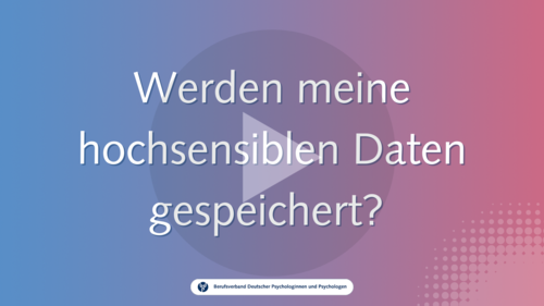 Werden meine hochsensiblen Daten gespeichert? Werden meine hochsensiblen Daten gespeichert?