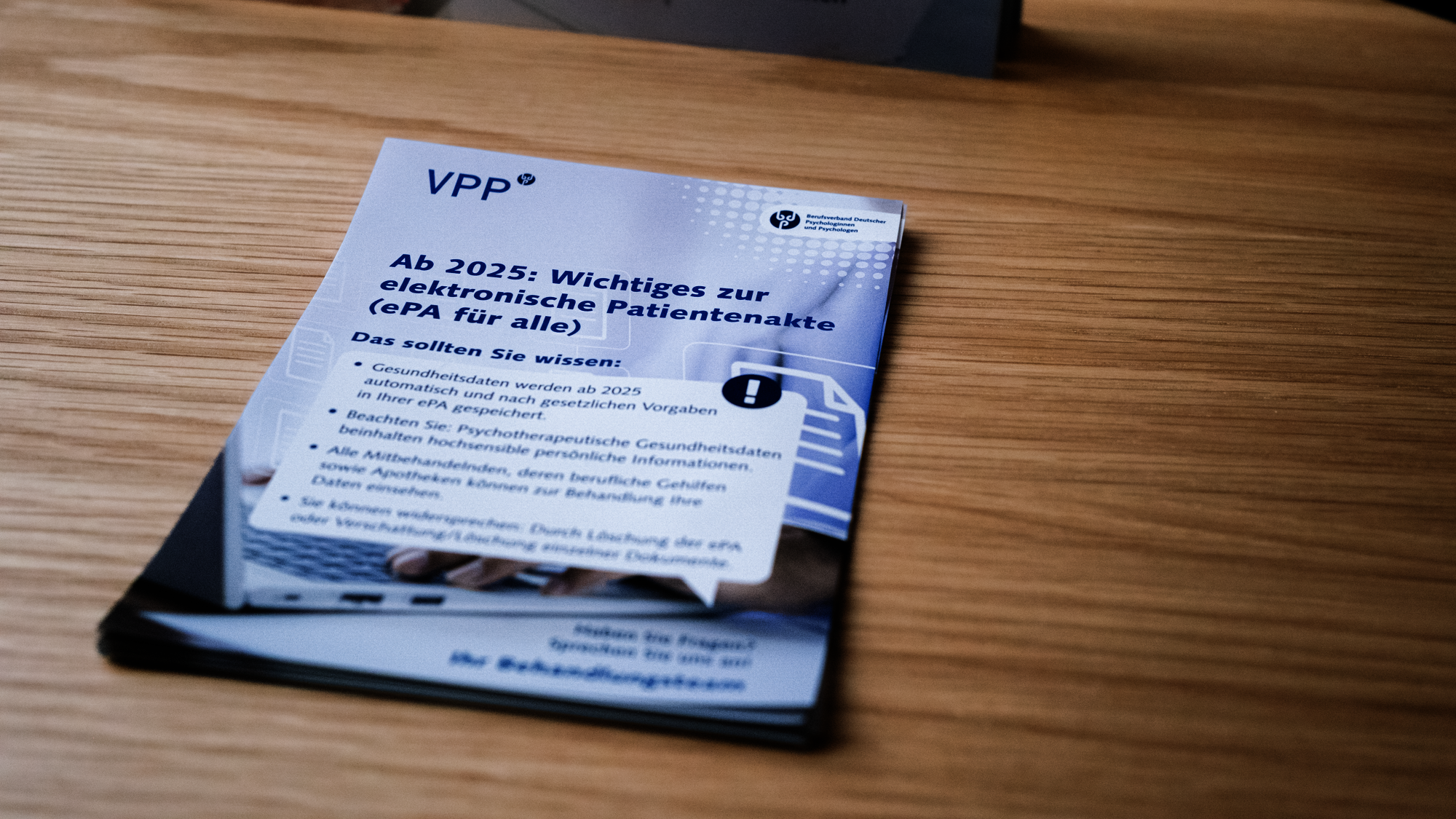 ePA-Handzettel für Klinik und Praxis 