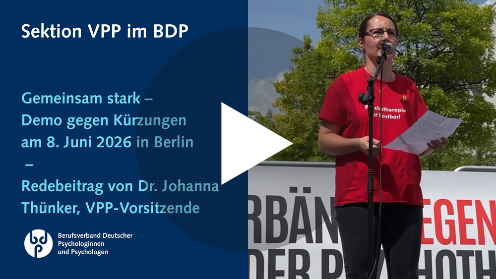 Gemeinsam stark –  Demo gegen Kürzungen  am 8. Juni 2026 in Berlin  – Redebeitrag von Dr. Johanna Thünker, VPP-Vorsitzende